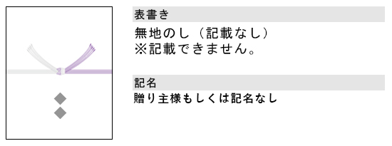 無地のし　弔事用 黒白・5本結び切り